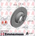 BRAKE DISC REAR LH 350MM ZIMMERMANN PORSCHE