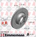 BRAKE DISC REAR LH 350MM ZIMMERMANN PORSCHE