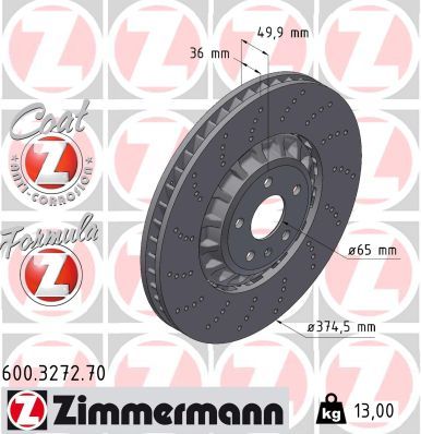 FRONT DISC ZIMMERMANN VAG