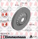 BRAKE DISC FRONT 375MM ZIMMERMANN VAG