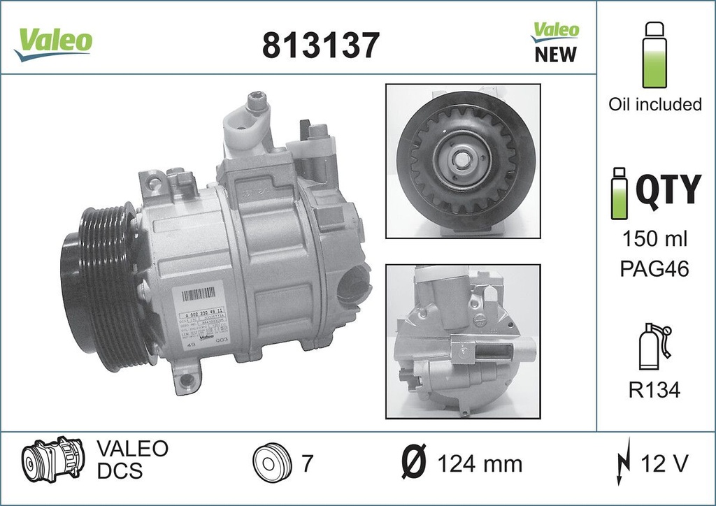 A/C COMPRESSOR VALEO MERC