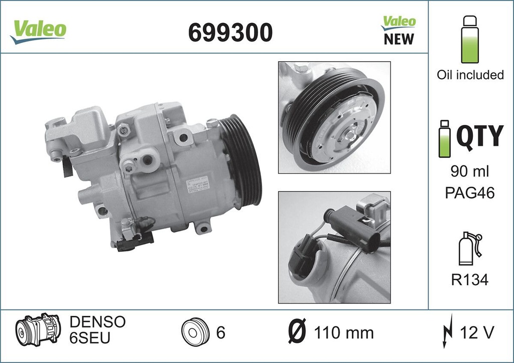A/C COMPRESSOR VALEO MERC