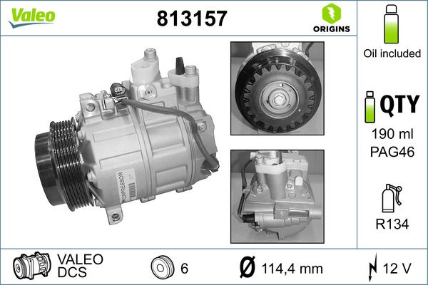 A/C COMPRESSOR VALEO MERC DCS