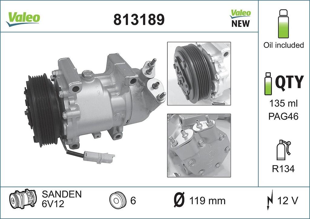 A/C COMPRESSOR VALEO PSA