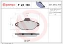 BRAKE PADS FRONT BREMBO FIAT