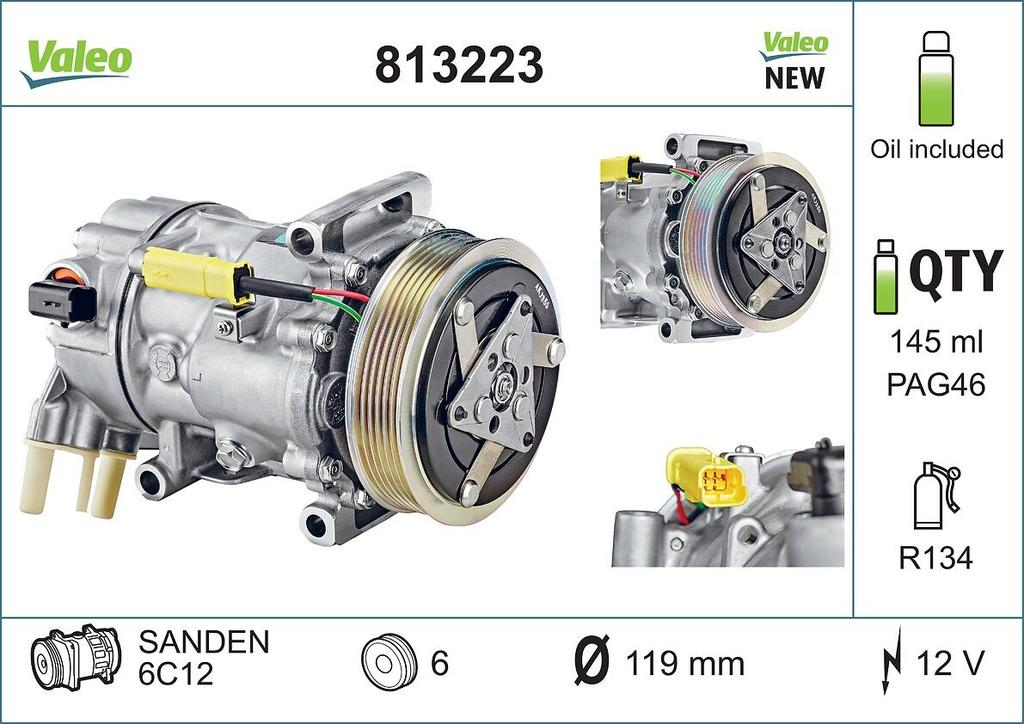 A/C COMPRESSOR VALEO PSA