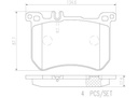 BRAKE PADS FRONT BREMBO CERAMIC MERC