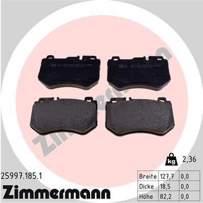 FRONT PADS ZIMMERMANN MERC