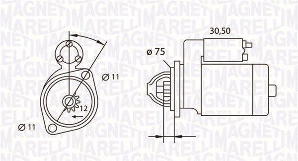STARTER MOTOR MAGNETI MARELLI ALFA
