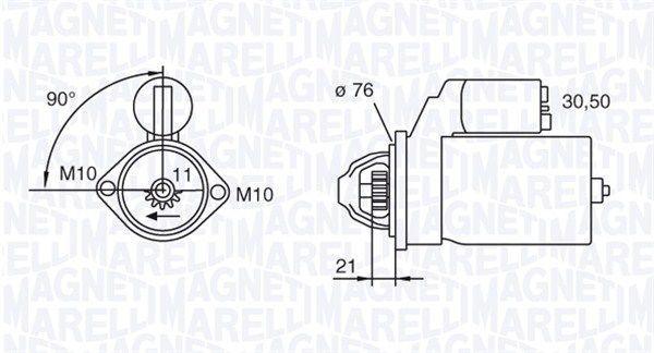 STARTER MOTOR MAGNETI MARELLI BMW