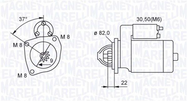 STARTER MOTOR MAGNETI MARELLI FIAT