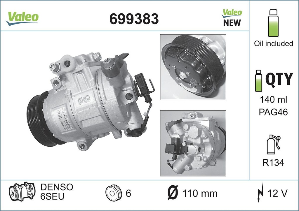 A/C COMPRESSOR VALEO VAG