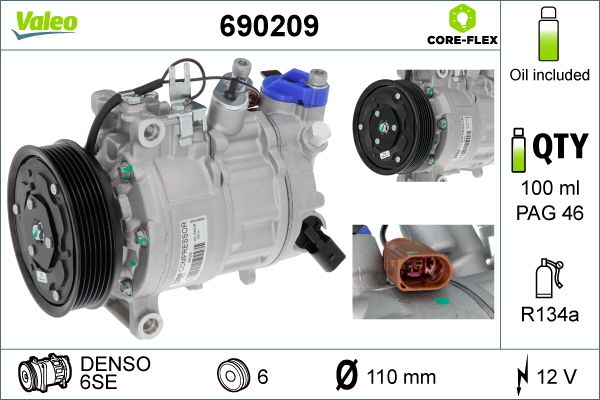 A/C COMPRESSOR VALEO VAG