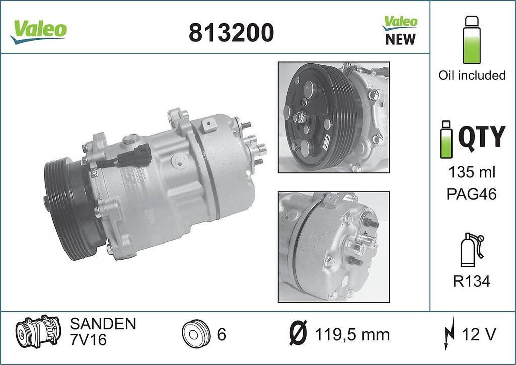 A/C COMPRESSOR VALEO VAG
