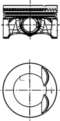 PISTON WITH RINGS ASSY [+0.5MM] KS VAG