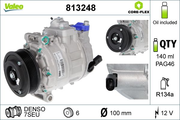 A/C COMPRESSOR VALEO VAG 7SEU17C