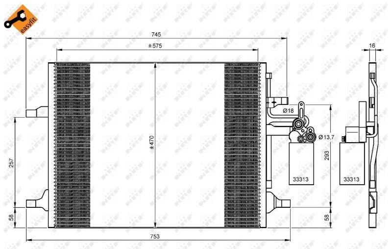 A/C CONDENSER NRF VOLVO
