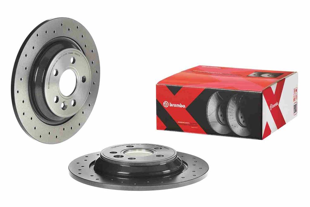 BRAKE DISC REAR 302MM BREMBO VOLVO (CROSS DRILLED)
