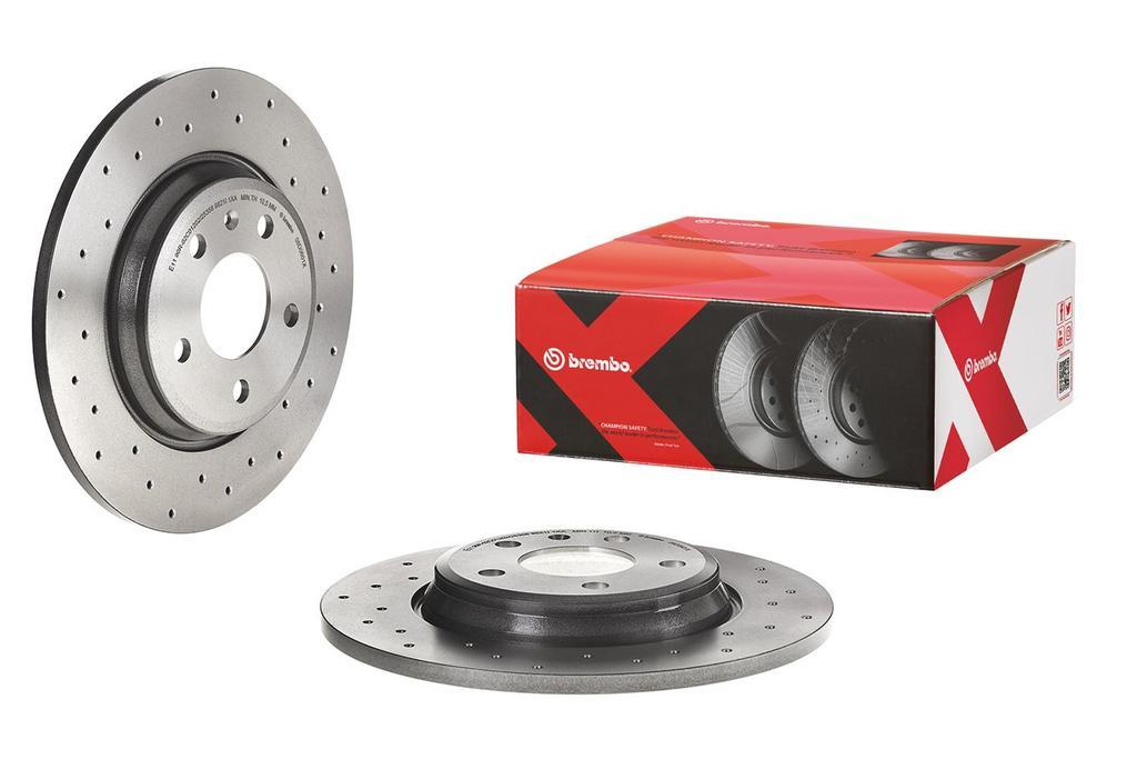 BRAKE DISC REAR 300MM BREMBO VAG (CROSS DRILLED)