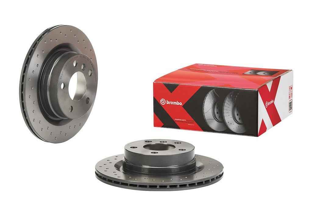 BRAKE DISC REAR 300MM BREMBO BMW (CROSS DRILLED)