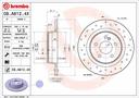 BRAKE DISC REAR 276MM BREMBO MERC (CROSS DRILLED)