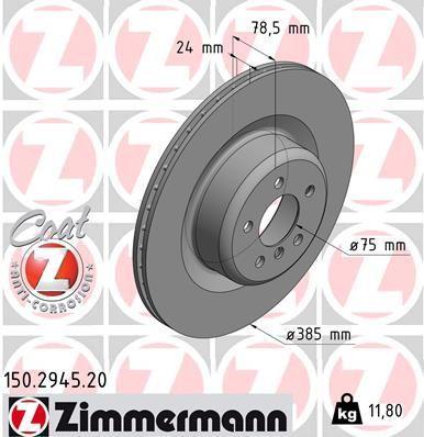 BRAKE DISC REAR 385MM ZIMMERMANN BMW