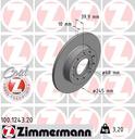 BRAKE DISC REAR 245MM ZIMMERMANN VAG