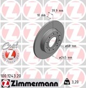 REAR DISC ZIMMERMANN VAG