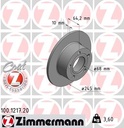 REAR DISC ZIMMERMANN VAG