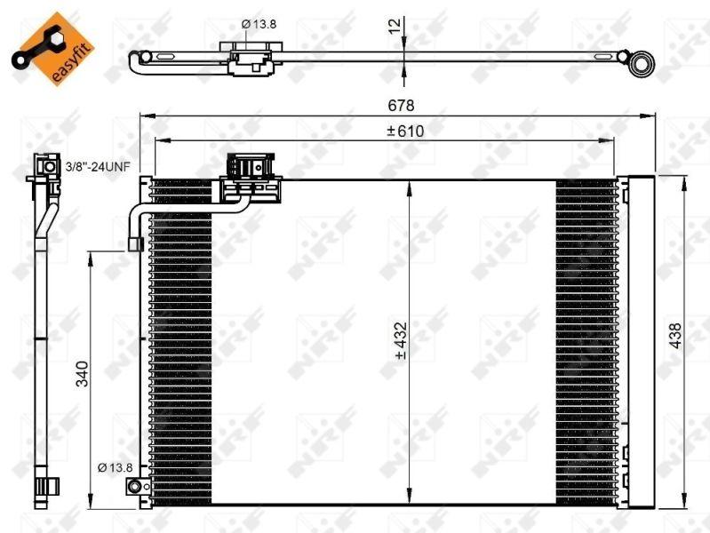 A/C CONDENSOR NRF MERC