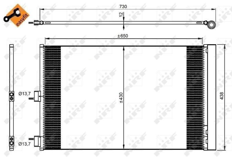 A/C CONDENSOR NRF MERC