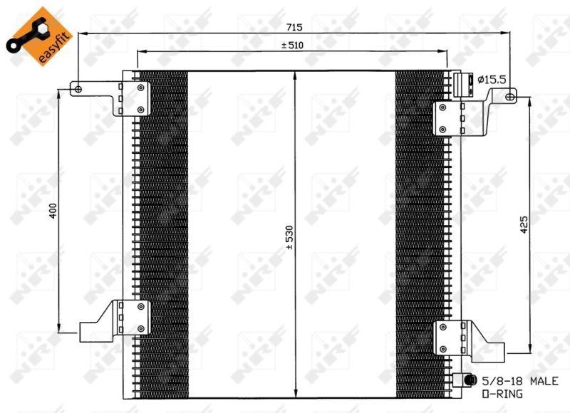 A/C CONDENSOR NRF MERC