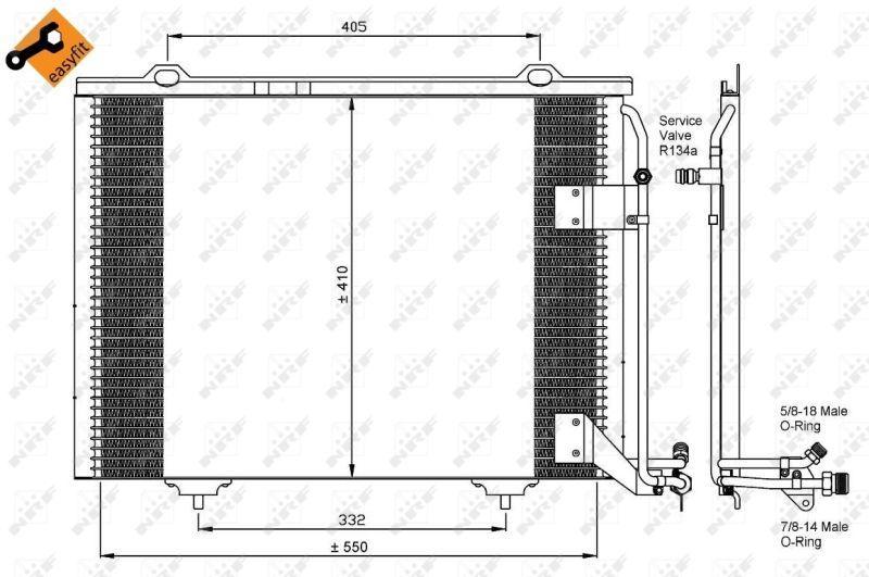 A/C CONDENSOR NRF MERC