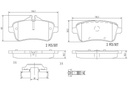 BRAKE PADS REAR BREMBO CERAMIC MERC