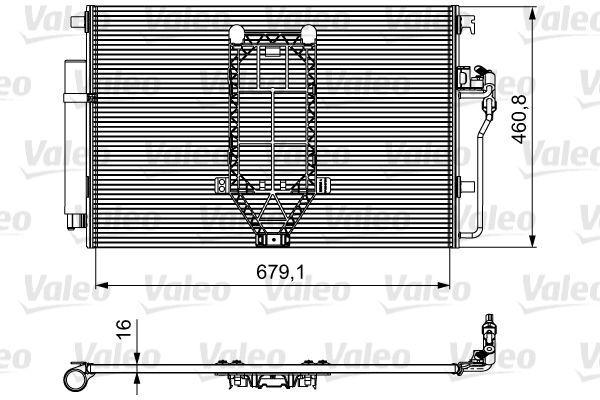 A/C CONDENSOR VALEO MERC