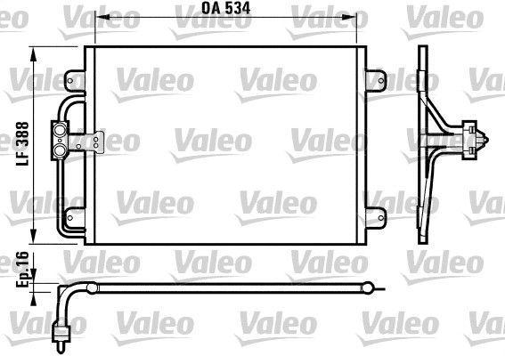 A/C CONDENSOR VALEO PSA