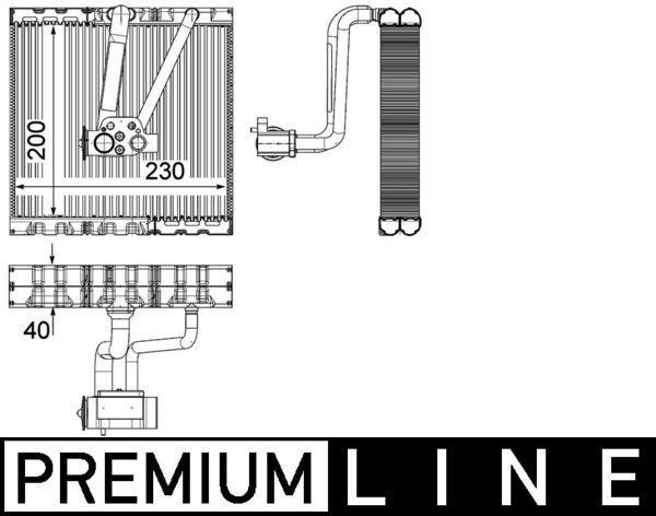 A/C EVAPORATOR MAHLE VAG