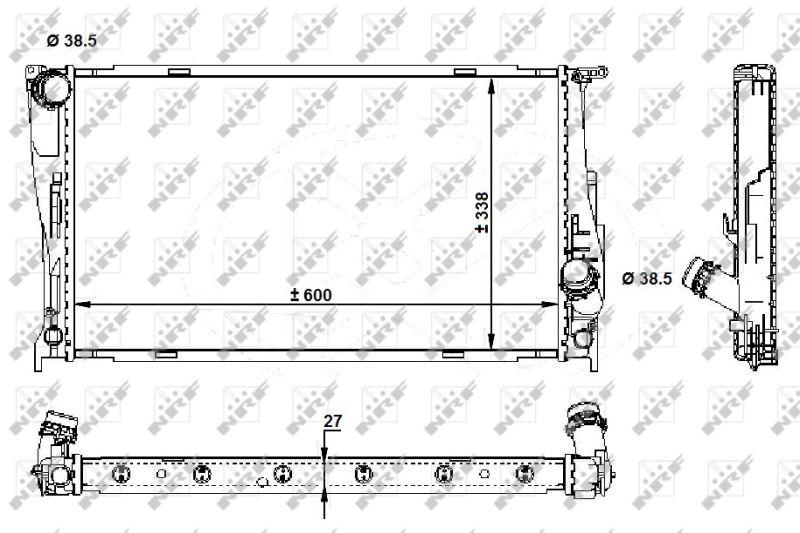 RADIATOR 4 OUTLET TYPE NRF BMW
