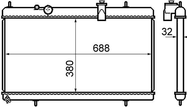 RADIATOR MAHLE PSA