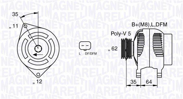 ALTERNATOR MAGNETI MARELLI ALFA
