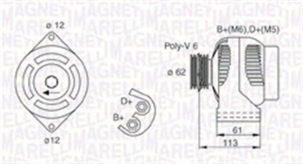 ALTERNATOR MAGNETI MARELLI ALFA FIAT