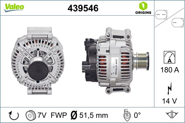 ALTERNATOR VALEO MERC 180A