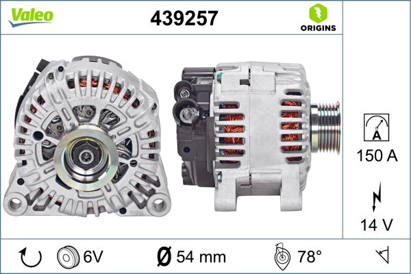 ALTERNATOR VALEO PSA 14V 150A