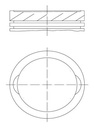 PISTON ASSY + .20MM MAHLE VOLVO
