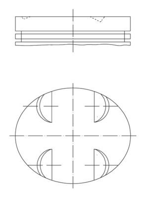 PISTON ASSY + .50MM MAHLE BMW