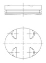PISTON ASSY + .50MM MAHLE BMW