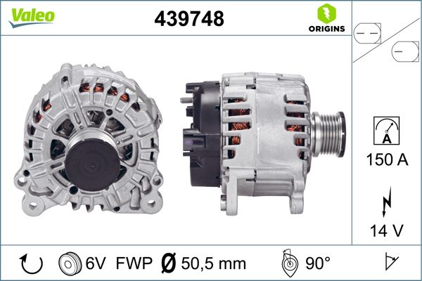 ALTERNATOR VALEO VAG 14V 150A