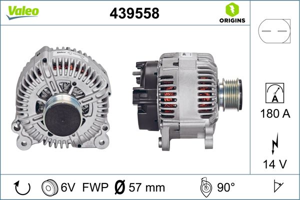 ALTERNATOR VALEO VAG 14V 180A