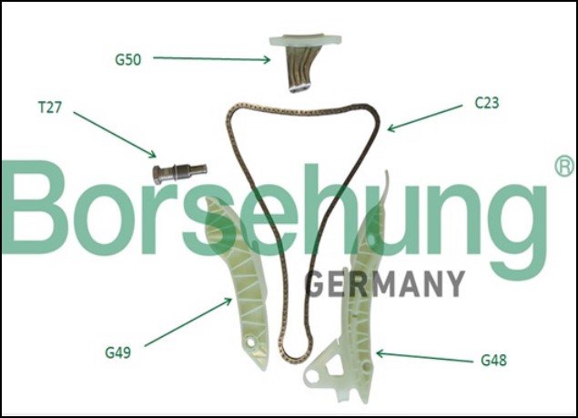 TIMING CHAIN KIT BORSEHUNG N12/N16/N45/N18