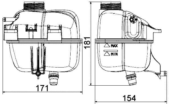 EXPANSION TANK W/O CAP MAHLE MINI